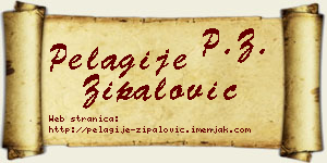 Pelagije Zipalović vizit kartica